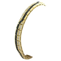Bracelet with sapphire to 7.00ct and brilliant cut diamonds to 1.00ct 18k gold