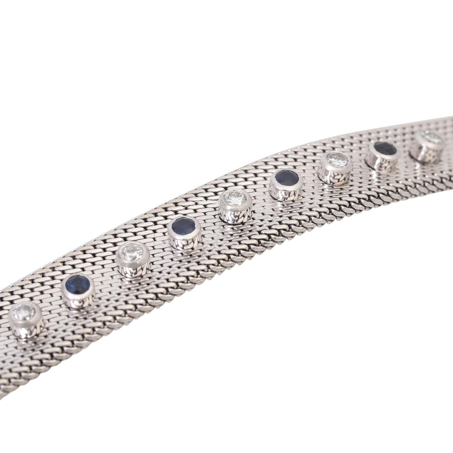 Women's Bracelet with sapphires and diamonds For Sale