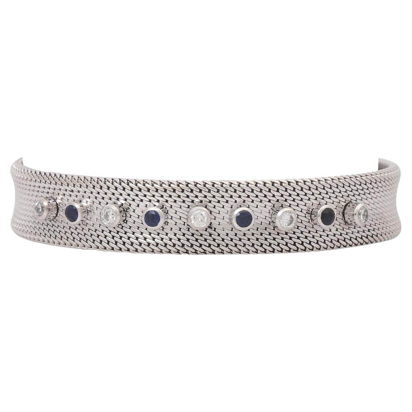 Bracelet with sapphires and diamonds