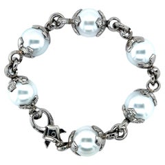 Used Bracelet with South Sea Cultural Pearls in Palladium 950