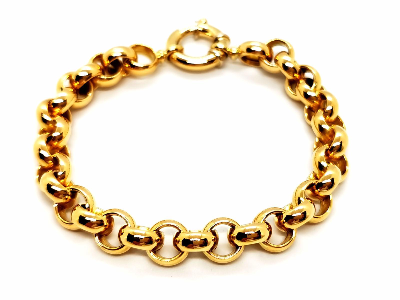 Bracelet in yellow gold 750 thousandths (18 carats). jaseron mesh. length: 19.5 cm. width: 0.87 cm. total weight: 24.08 g. eagle head hallmark. excellent condition
