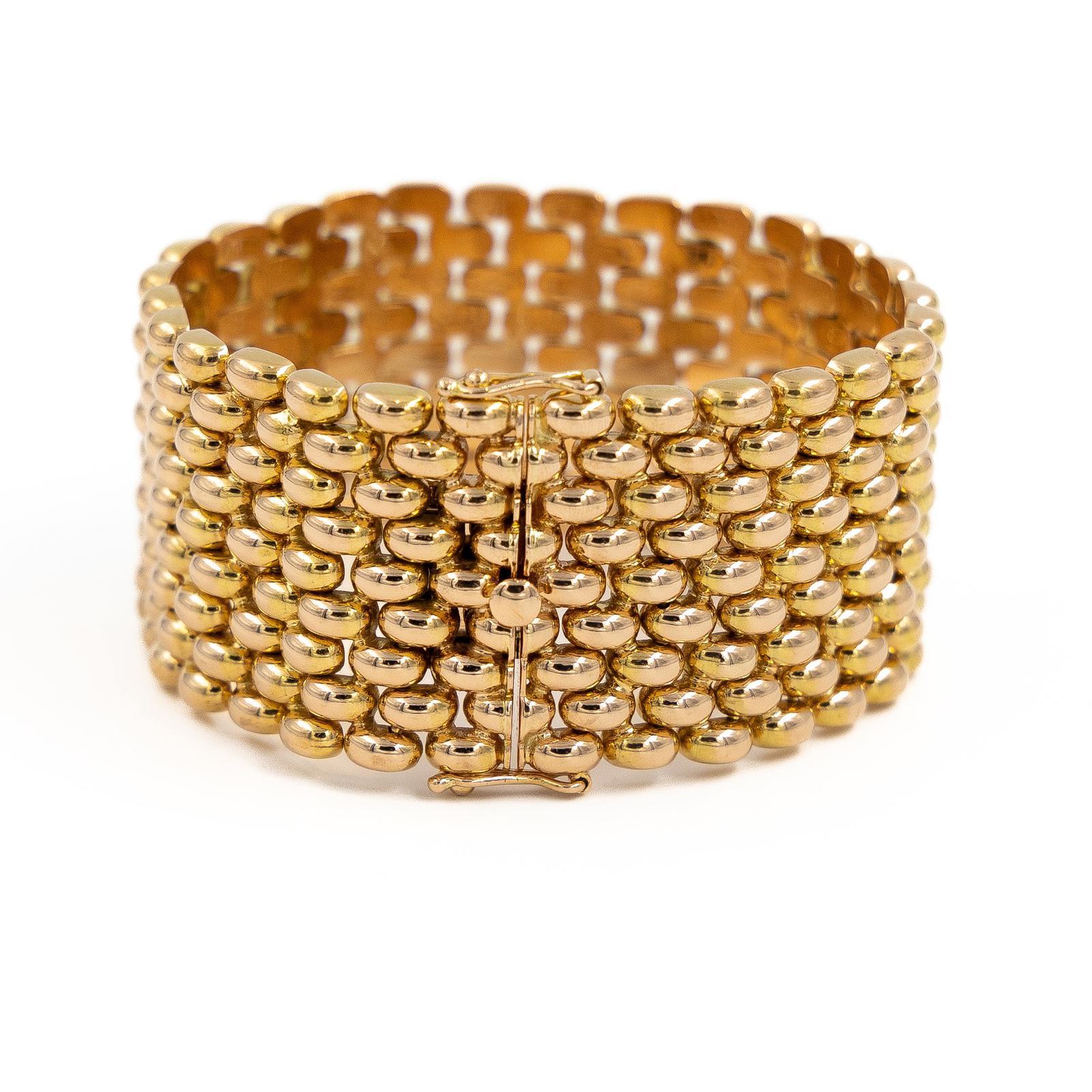 thick gold bracelet