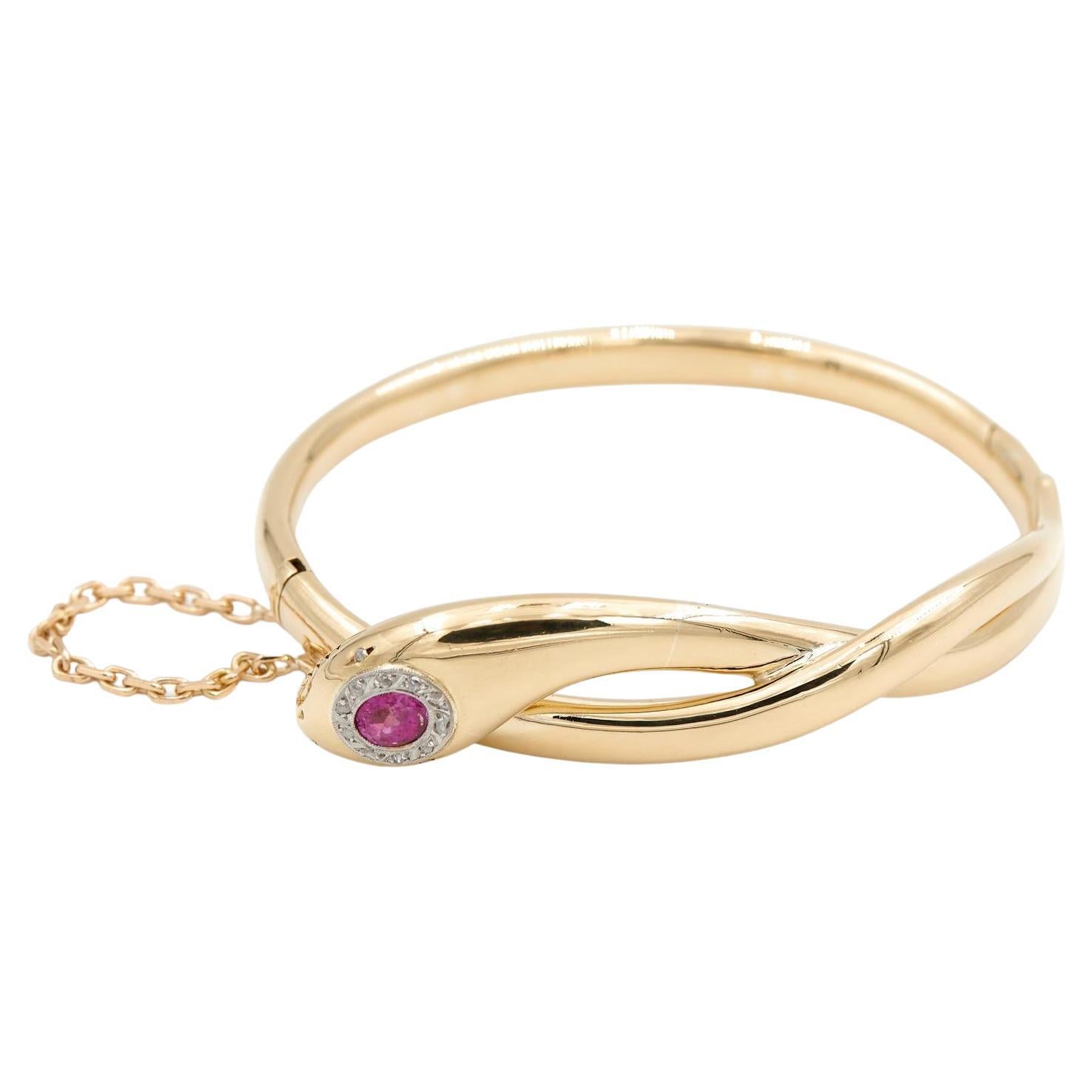 Bracelet Yellow Gold Ruby For Sale