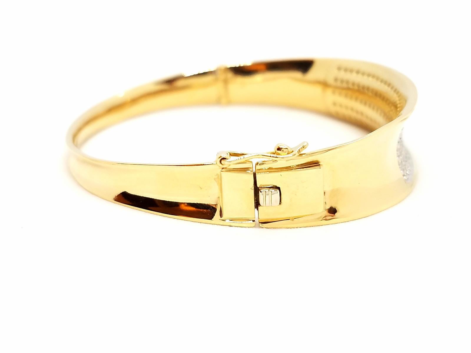 Armband aus Gelbgold mit Diamanten im Angebot 8