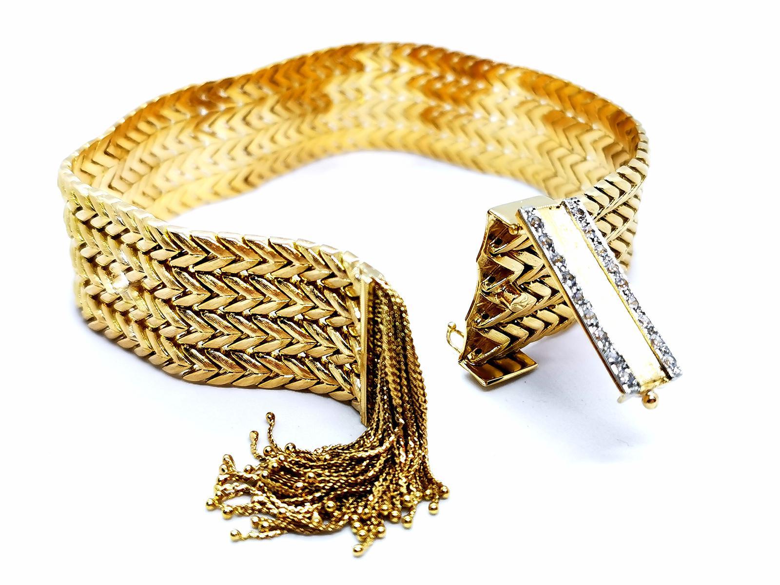 Bracelet Yellow Gold Diamond For Sale 14
