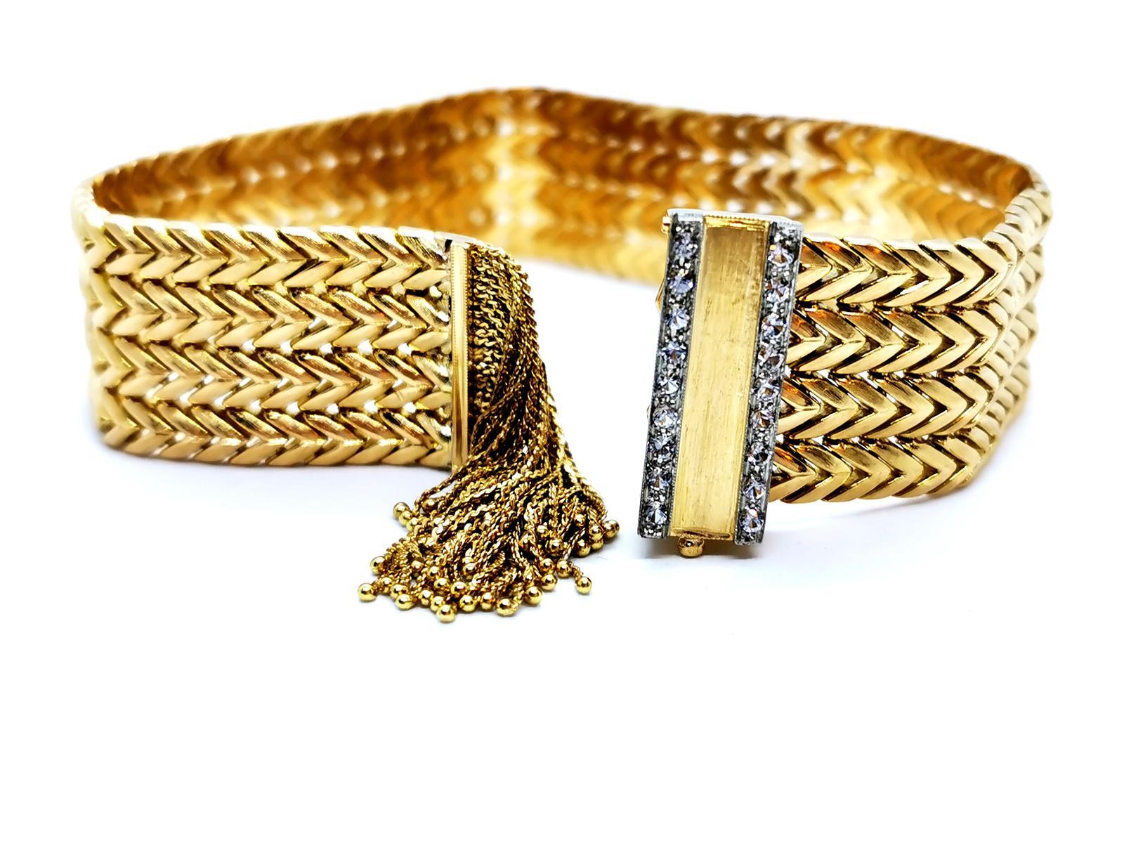 Bracelet Yellow Gold Diamond For Sale 15