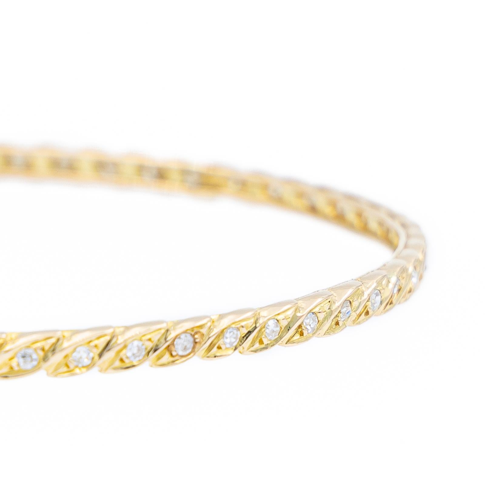 Armband aus Gelbgold mit Diamanten im Zustand „Hervorragend“ im Angebot in PARIS, FR
