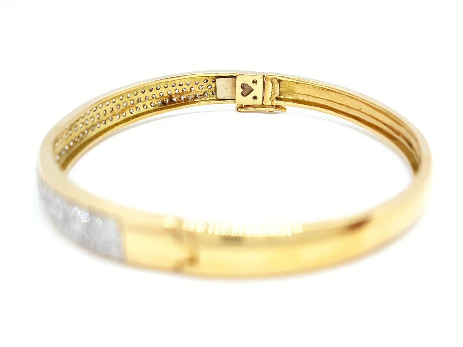 Armband aus Gelbgold mit Diamanten im Angebot 1