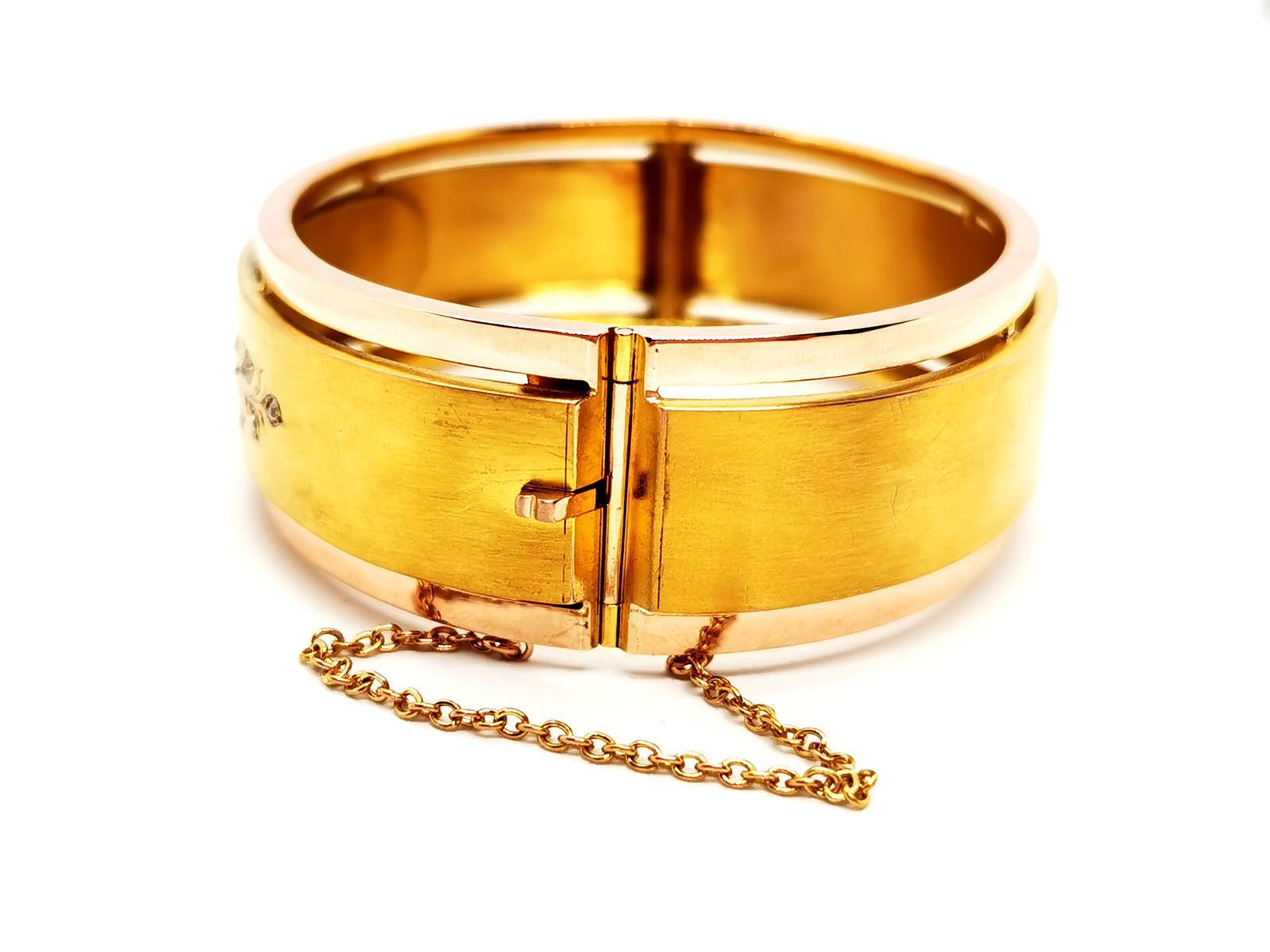 Women's Bracelet Yellow Gold Diamond For Sale