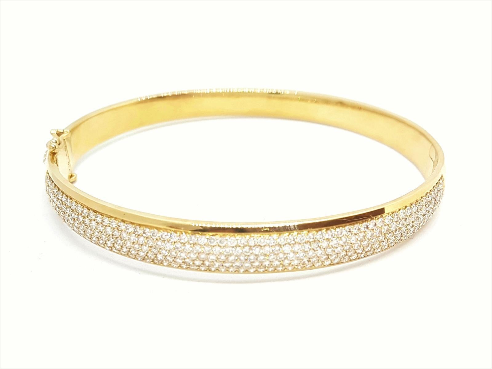 Armband aus Gelbgold mit Diamanten im Angebot 2