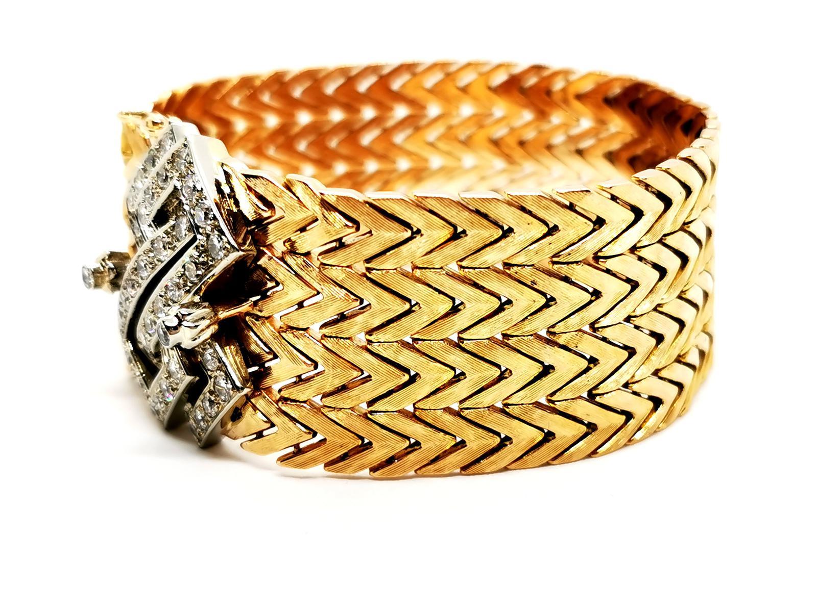Armband aus Gelbgold mit Diamanten im Angebot 3