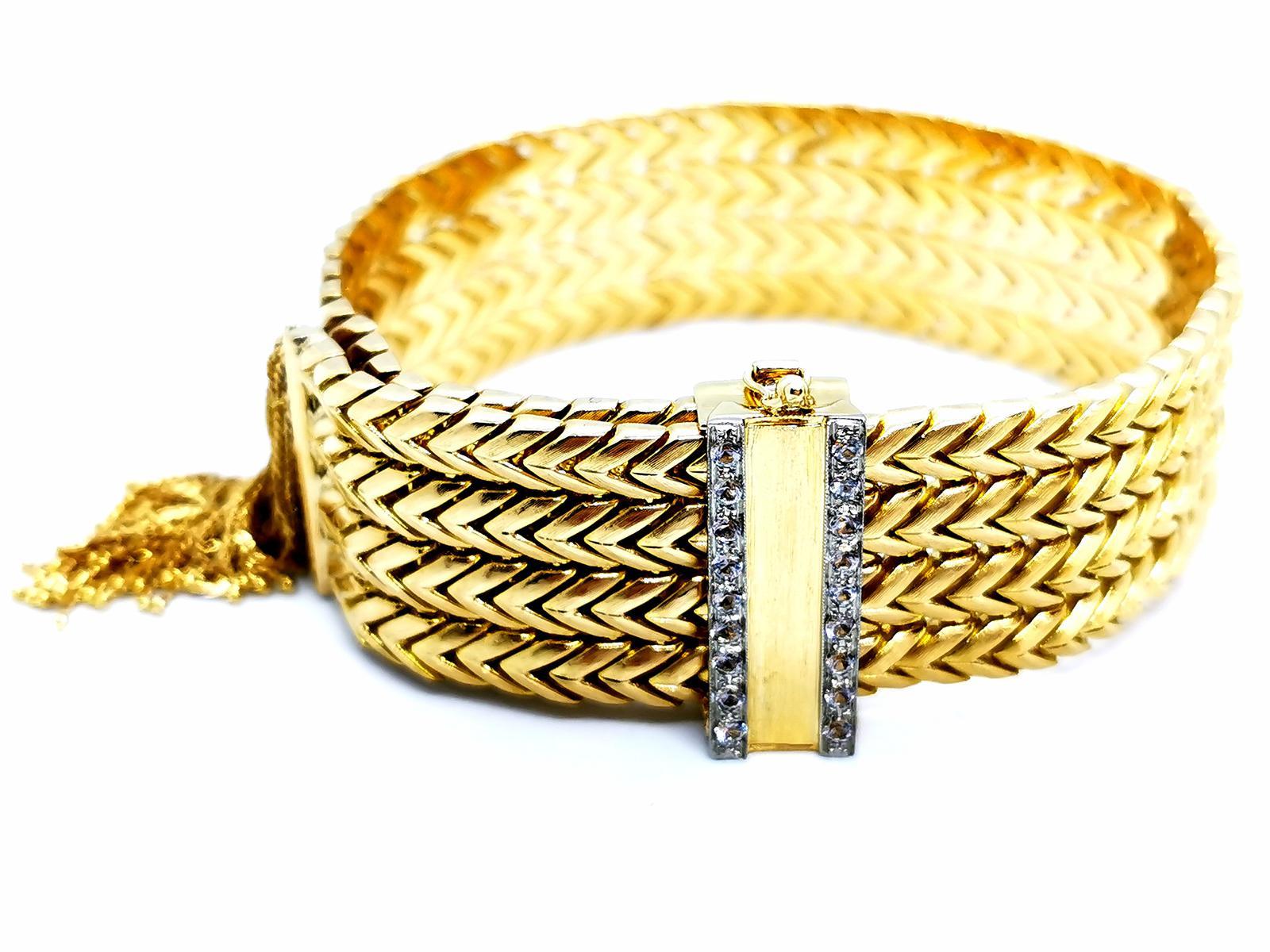 Bracelet Yellow Gold Diamond For Sale 5