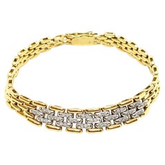 Bracelet en or jaune et diamants