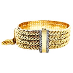 Bracelet en or jaune et diamants