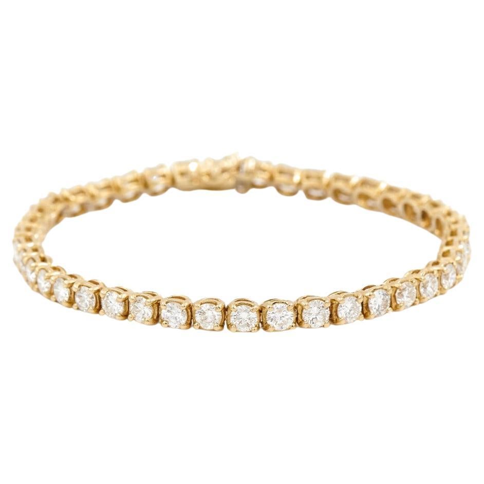 Bracelet en or jaune et diamants