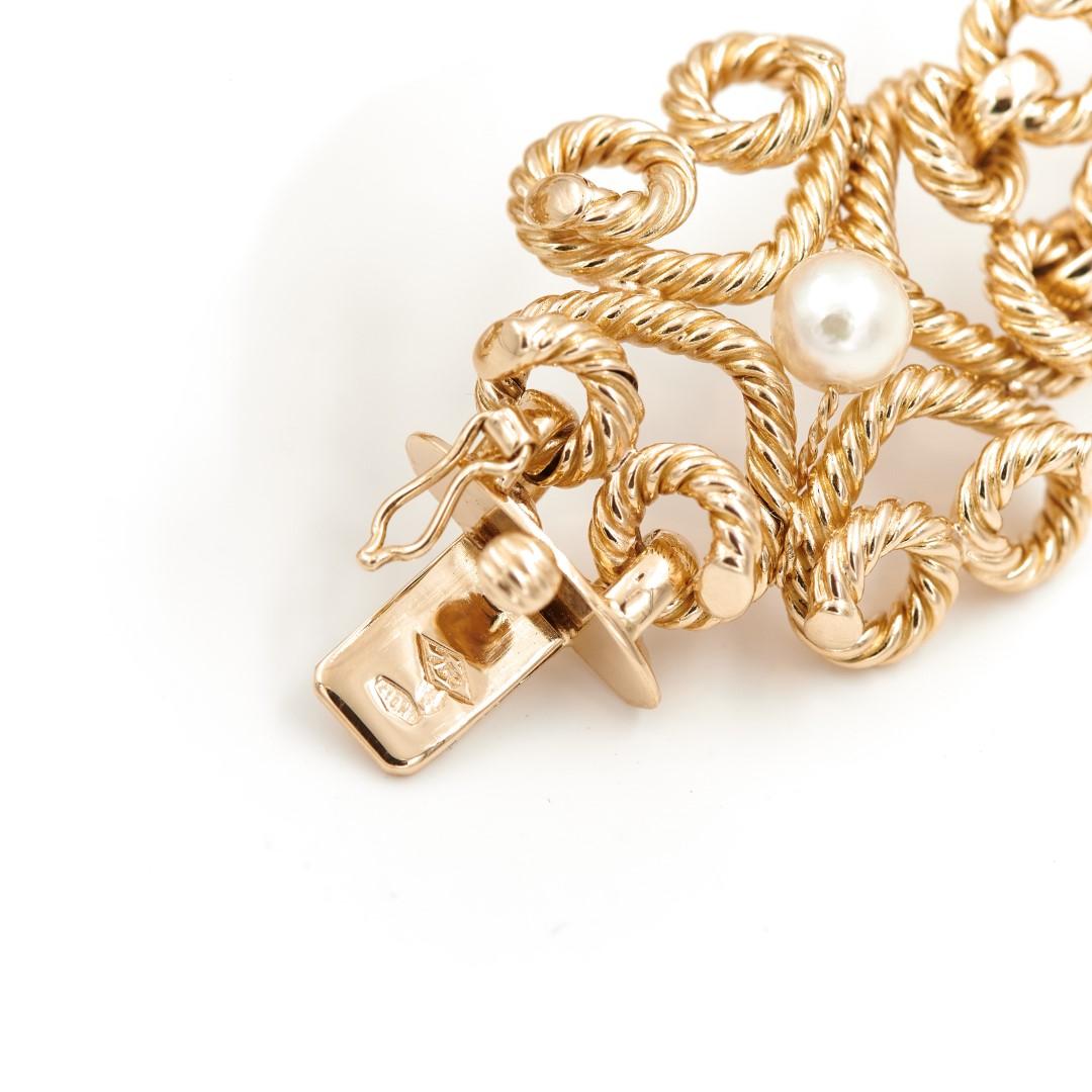 Women's Belle Epoque Pearl Yellow Gold Bracelet For Sale