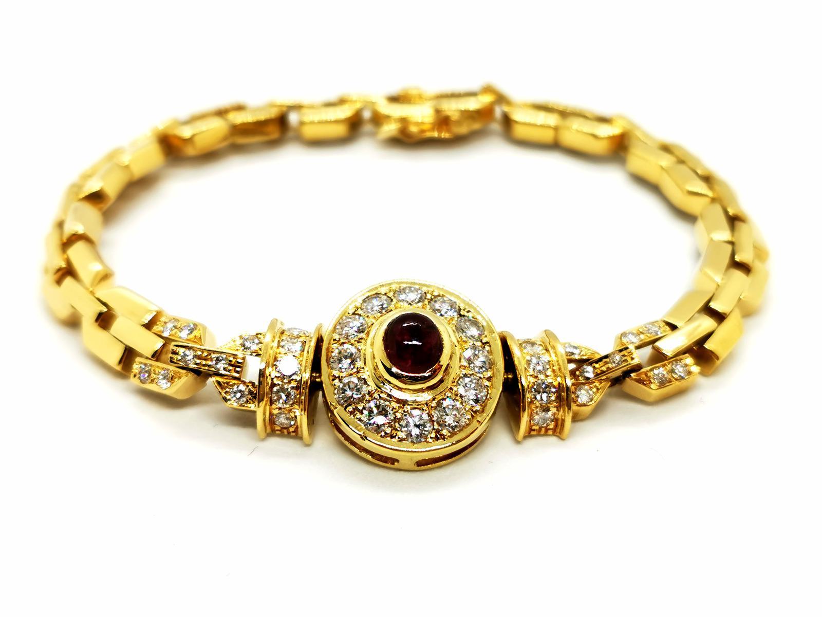 Bracelet Yellow Gold Ruby For Sale 5