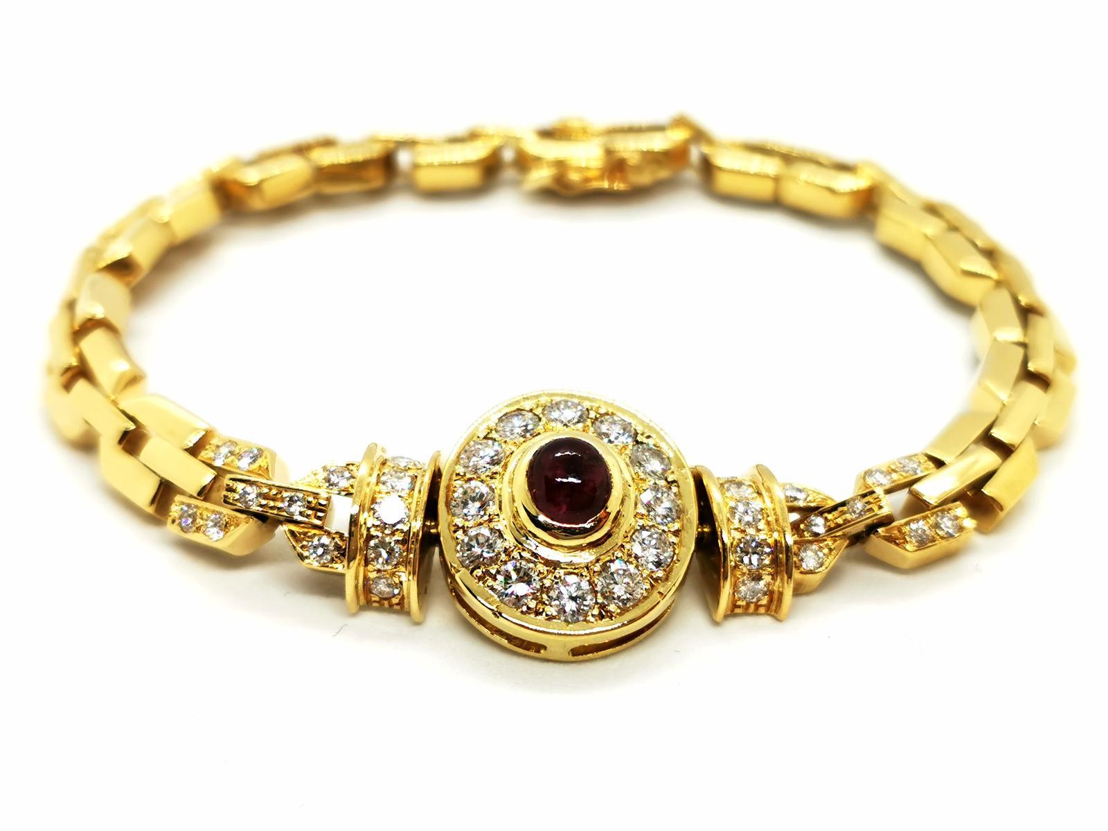 Bracelet Yellow Gold Ruby For Sale 4