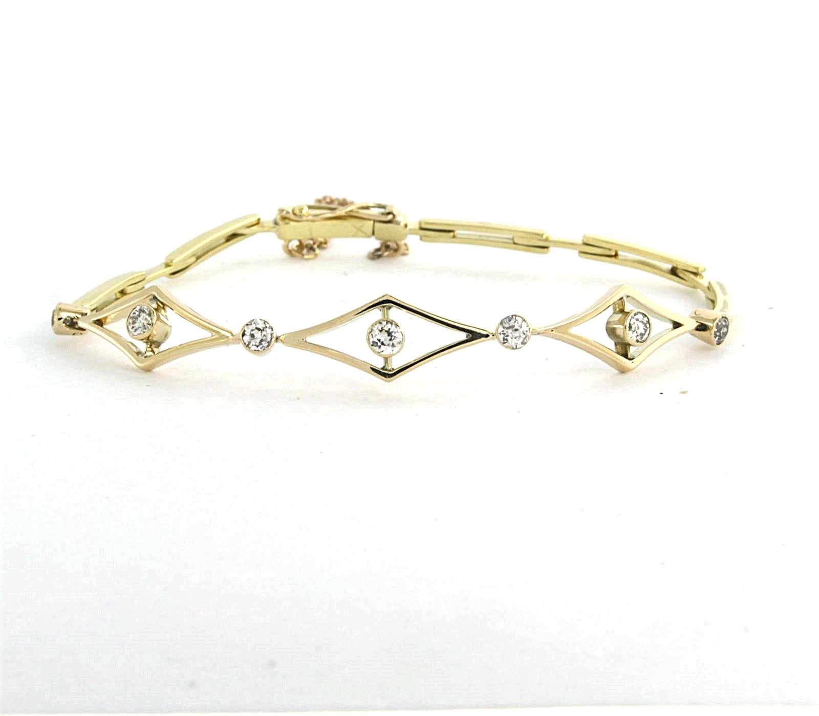 Moderno Bracciale con diamanti taglio old mine fino a 1,00ct in oro 14k 9,7 grammi in vendita