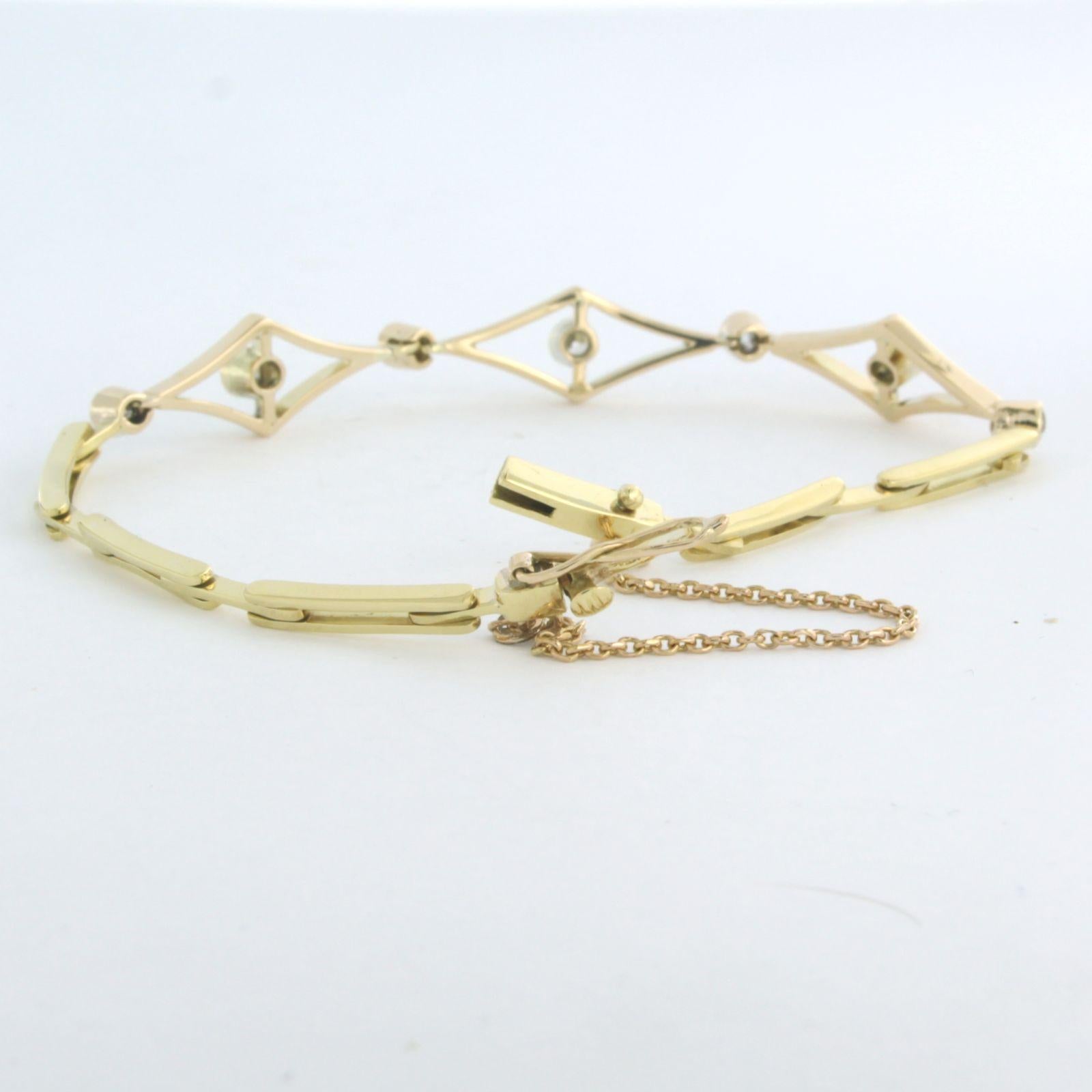 Donna Bracciale con diamanti taglio old mine fino a 1,00ct in oro 14k 9,7 grammi in vendita