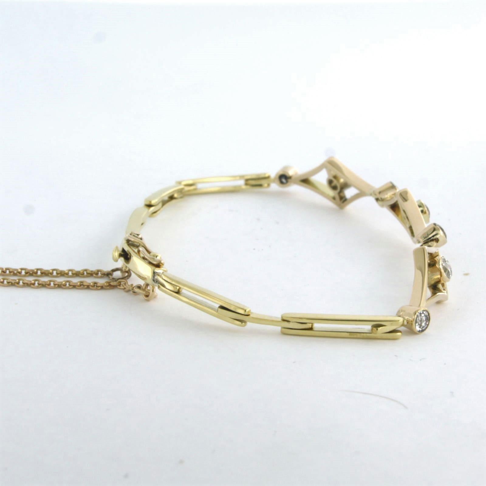 Bracciale con diamanti taglio old mine fino a 1,00ct in oro 14k 9,7 grammi in vendita 2