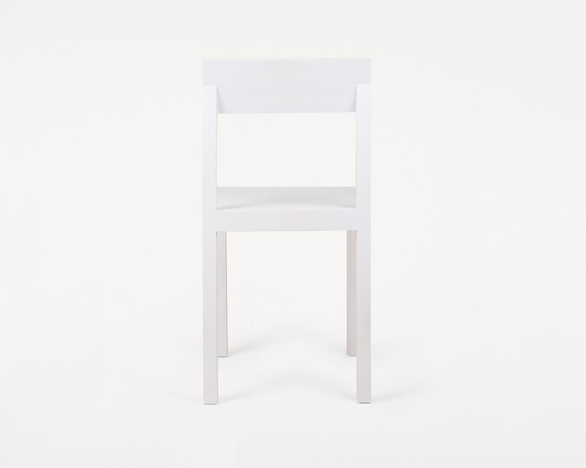 Contemporary Bracket Chair Base White Pine For Sale