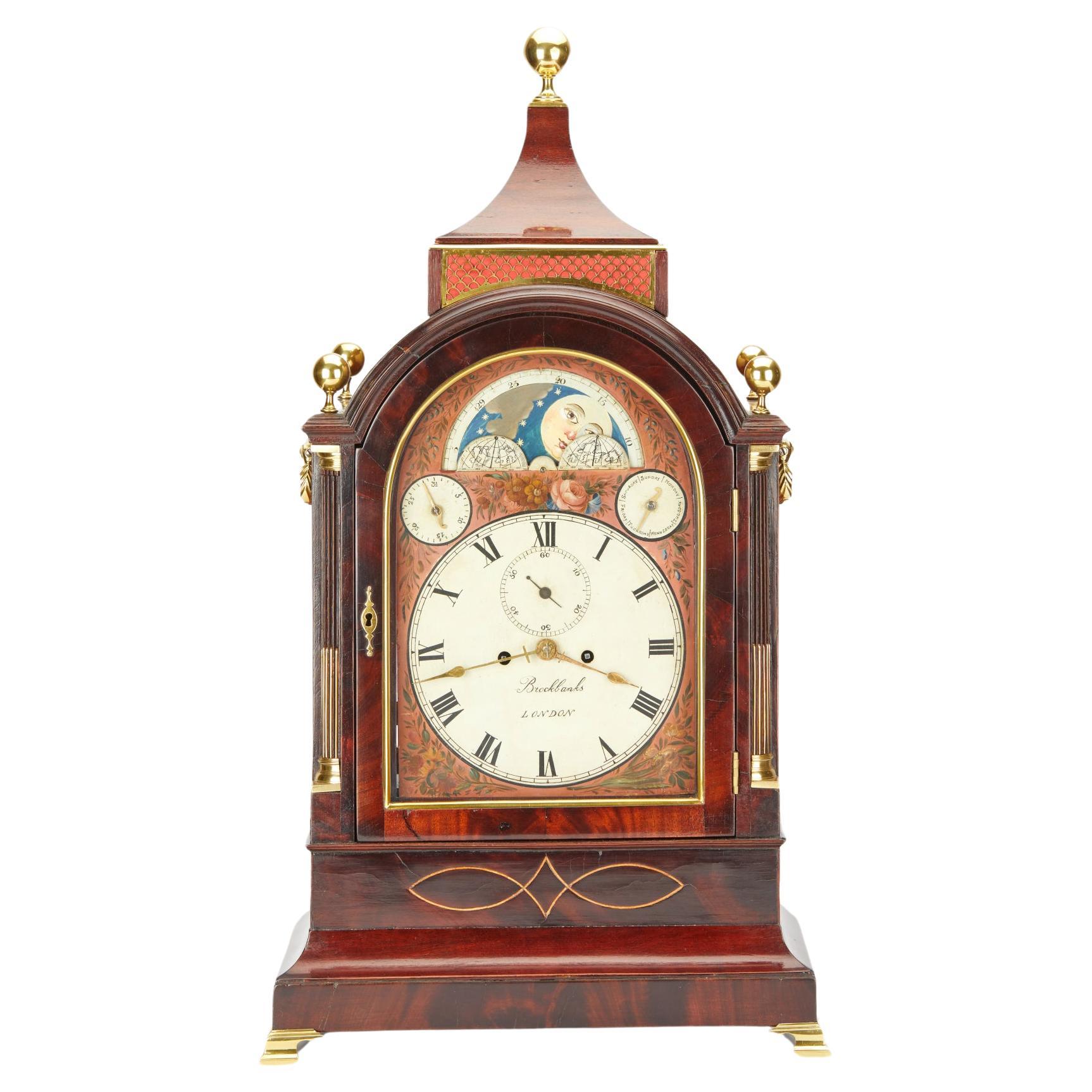 Bracket clock by Brockbanks London  For Sale