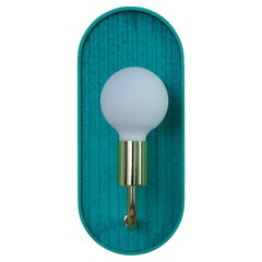 Bracketlamp MiniOblong green - green lacquered solid basswood and paper in Stock