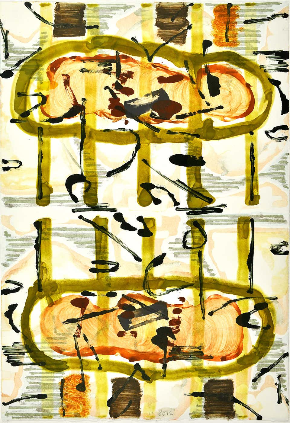 a.muse - Bright Colored Monotype on Rag Paper, Flower Vase by a.muse ...