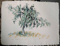 Acrylic painting or Monotype "Oak II" Pattern and Decoration Movement