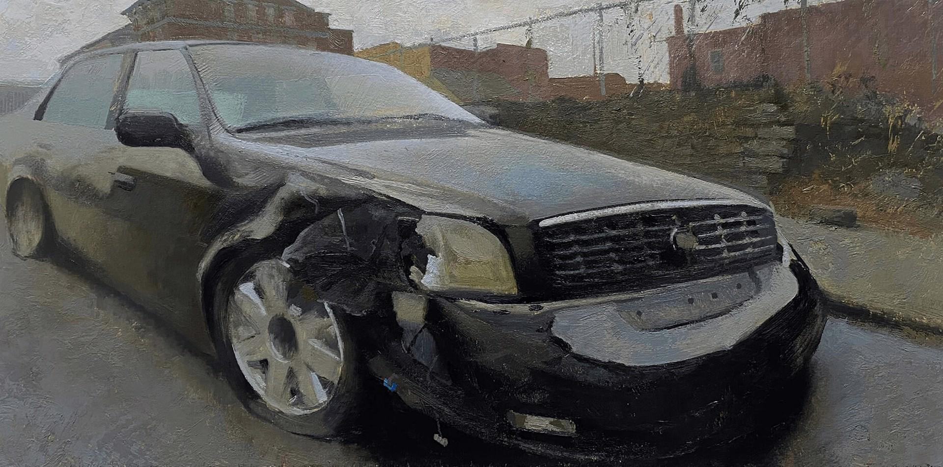 "Camp Washington Caddy" - Pittura ad olio, Realismo urbano