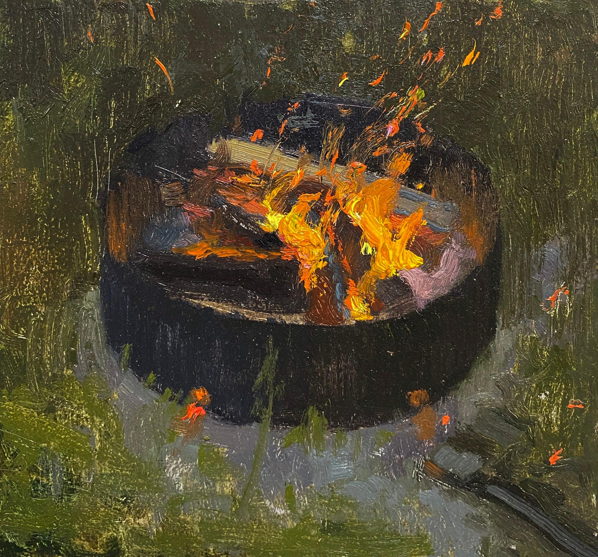 Brad Davis Still-Life Painting - Campfire