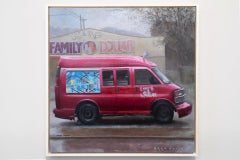 "Candy’s" – Oil on Wood Panel, Contemporary Realist Street Scene