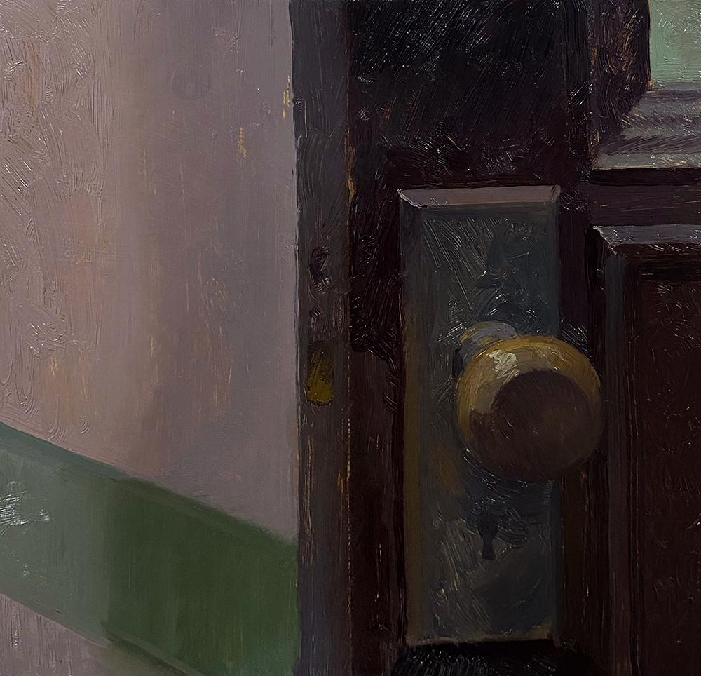 Brad Davis Still-Life Painting - "Jessamine Street, Midnight, " Oil painting