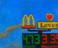 "Love's" (2023) - Original Oil of Cityscape by Brad Davis
