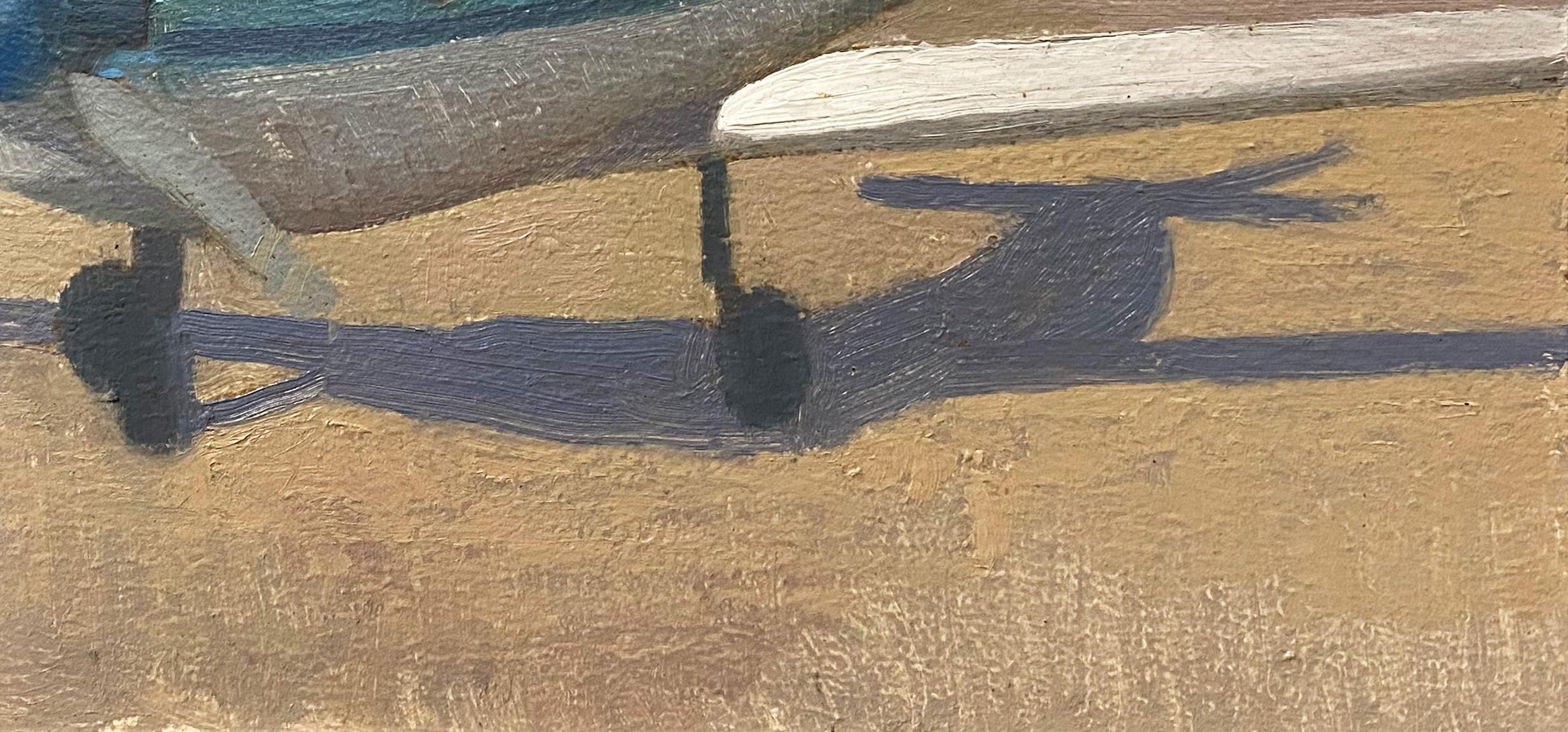 «unken Plane » - Huile originale d'un paysage de Brad Davis 2