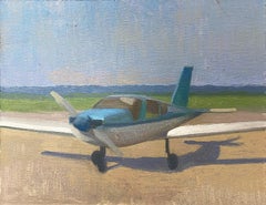 "Lunken Plane" (2021) - Original Oil of Landscape by Brad Davis