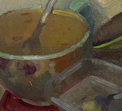 "Midnight Dishes" (2023) - Original Oil Still-Life of Dishes by Brad Davis