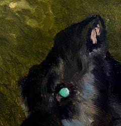 "Passeggiata notturna" (2022) - Olio animale originale di Brad Davis