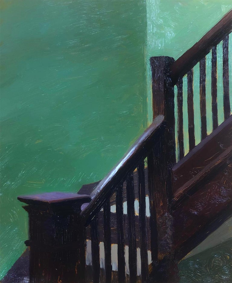 Brad Davis "Stairwell," Oil painting at 1stDibs