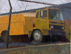 "Street Sweeper" (2023) - Original Oil of Cityscape by Brad Davis
