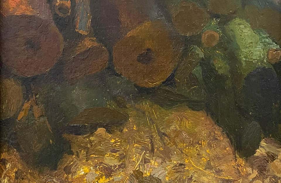 "Winter Cord" (2020) - Original Oil Still-Life of Landscape by Brad Davis