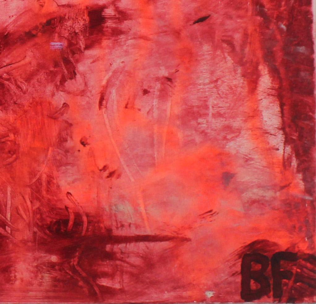 Big Red #4 Mixed Media sur toile Peinture abstraite contemporaine de Brad Fisher en vente 3