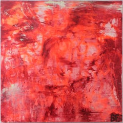 Big Red #4 Mixed Media on Canvas Contemporary Abstract Painting by Brad Fisher