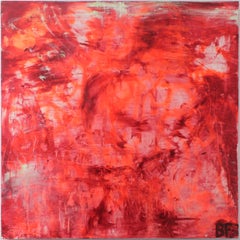 „Big Red #4“ Mixed Media auf Leinwand von Brad Fisher, REP von Tuleste Factory