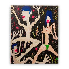 Greene & Greene #1 Figurative Modern Mixed Media Painting on Canvas by Brad Fisher