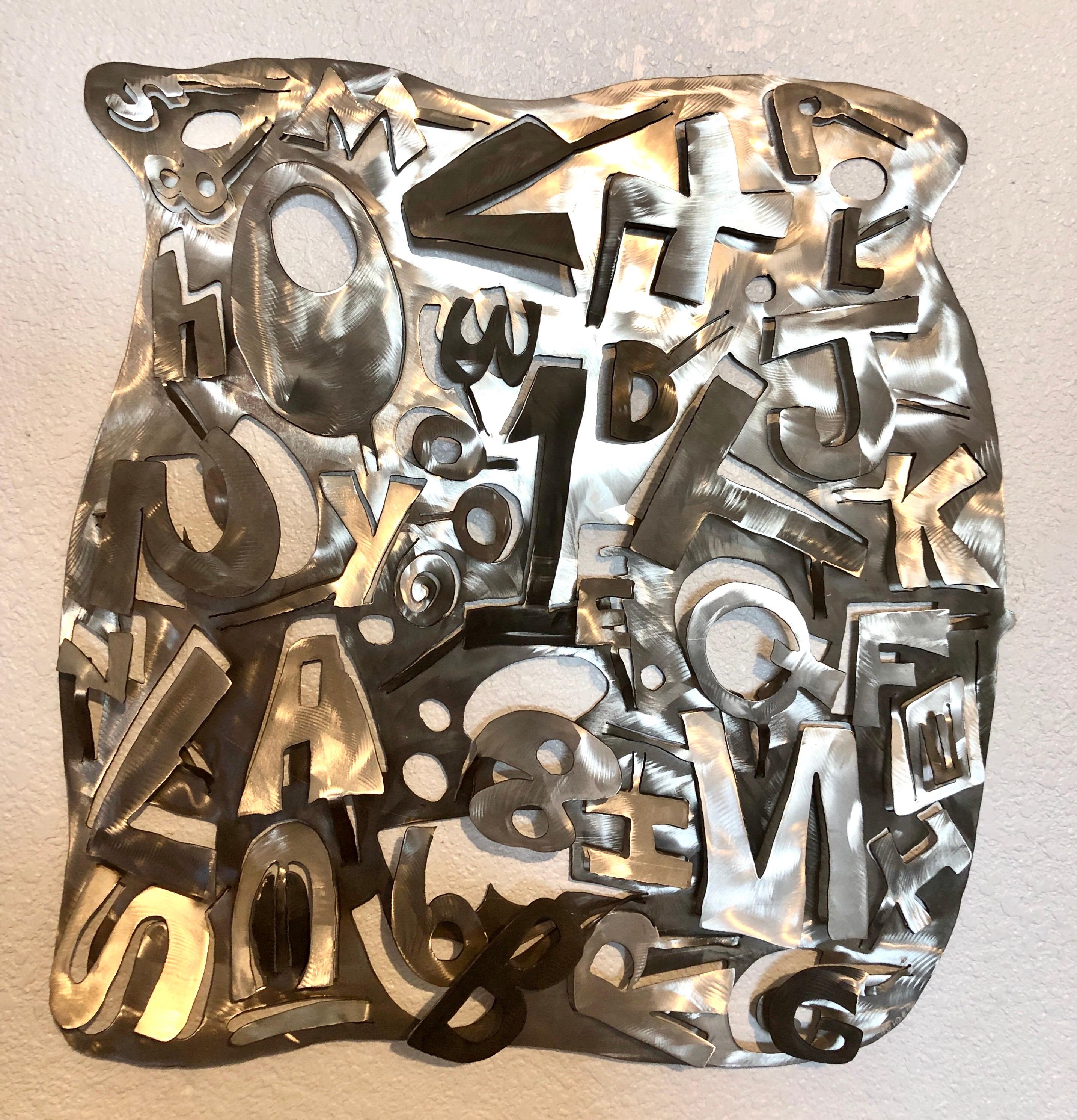 Abstract 3D Wall Hanging Sculpture Brad Howe LA Artist Laser Cut Steel Pop Art For Sale 1