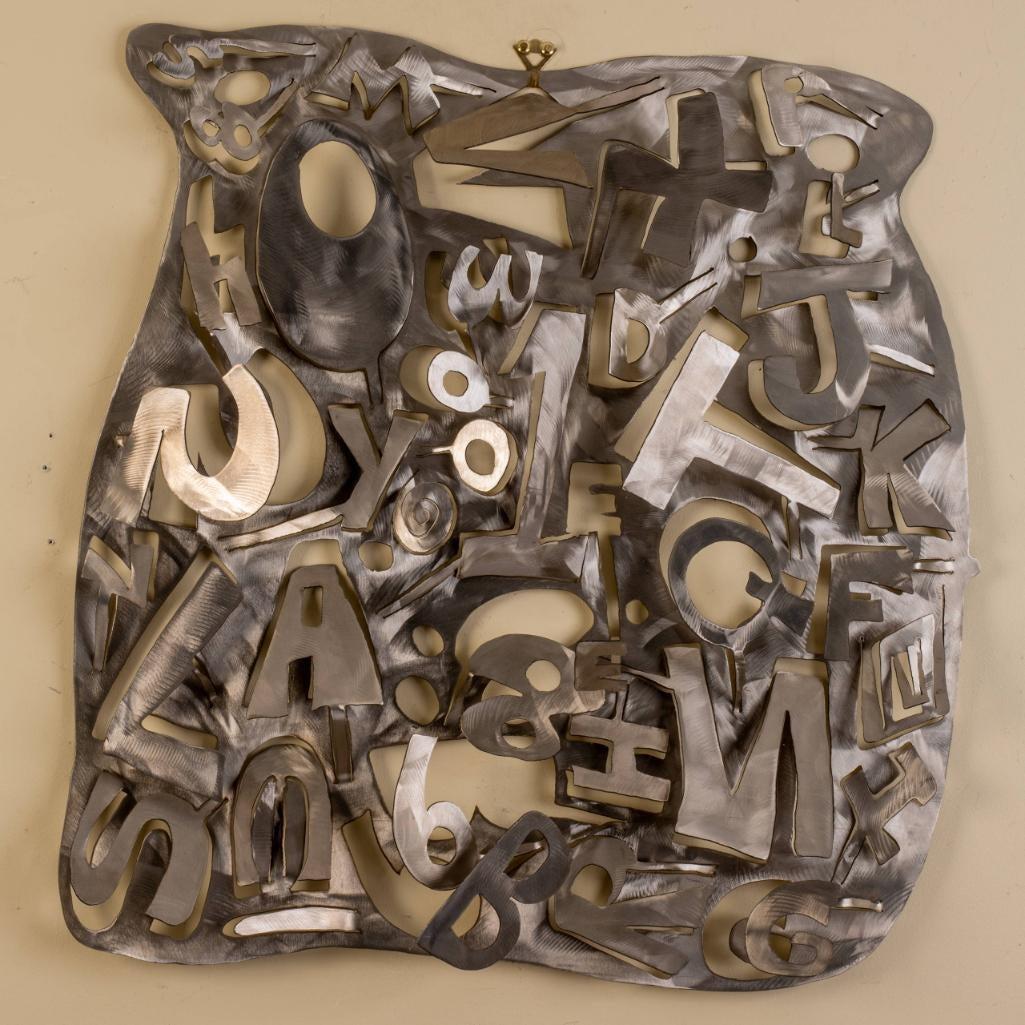 Abstract 3D Wall Hanging Sculpture Brad Howe LA Artist Laser Cut Steel Pop Art For Sale 3