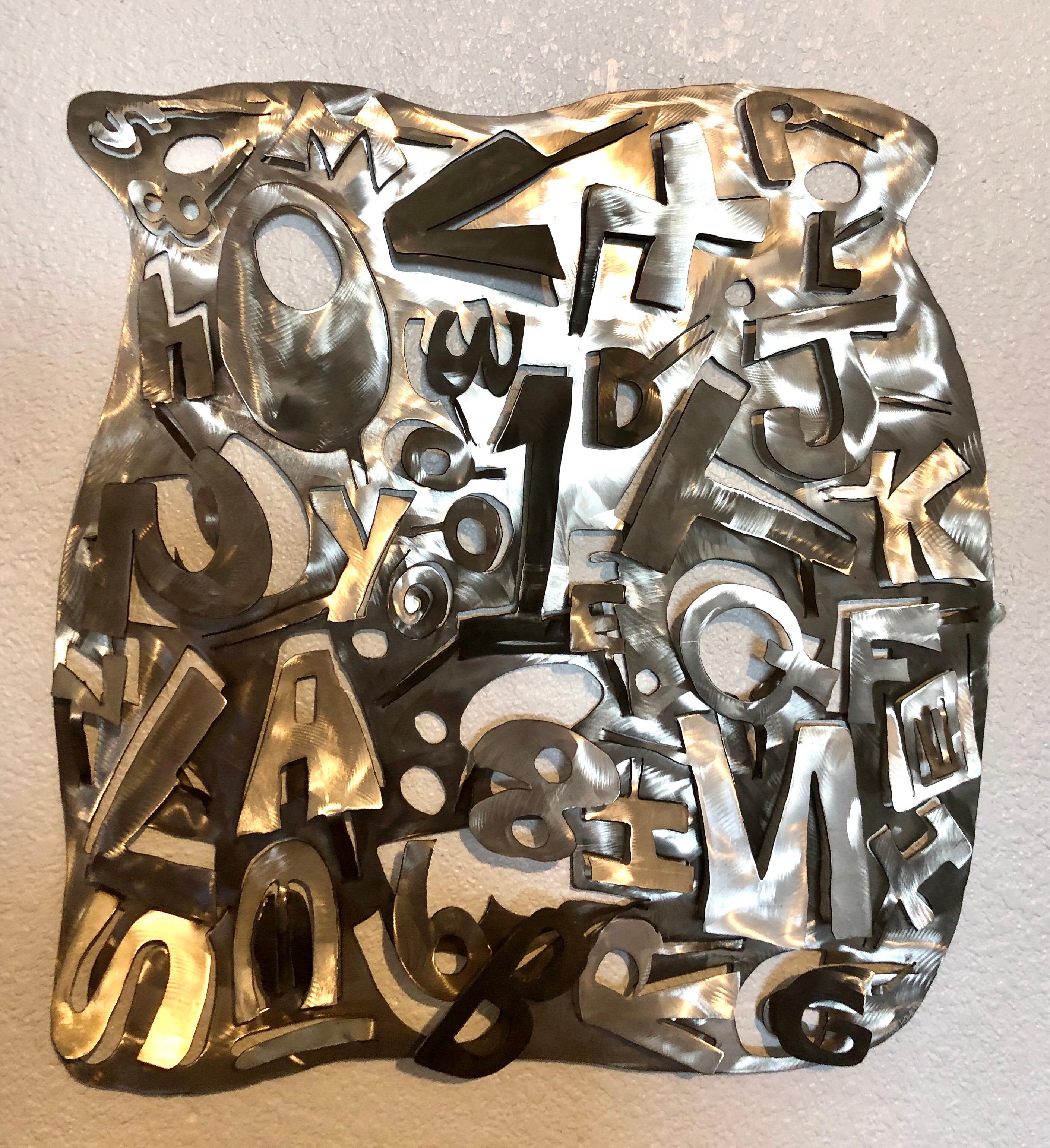 Abstract 3D Wall Hanging Sculpture Brad Howe LA Artist Laser Cut Steel Pop Art For Sale 4
