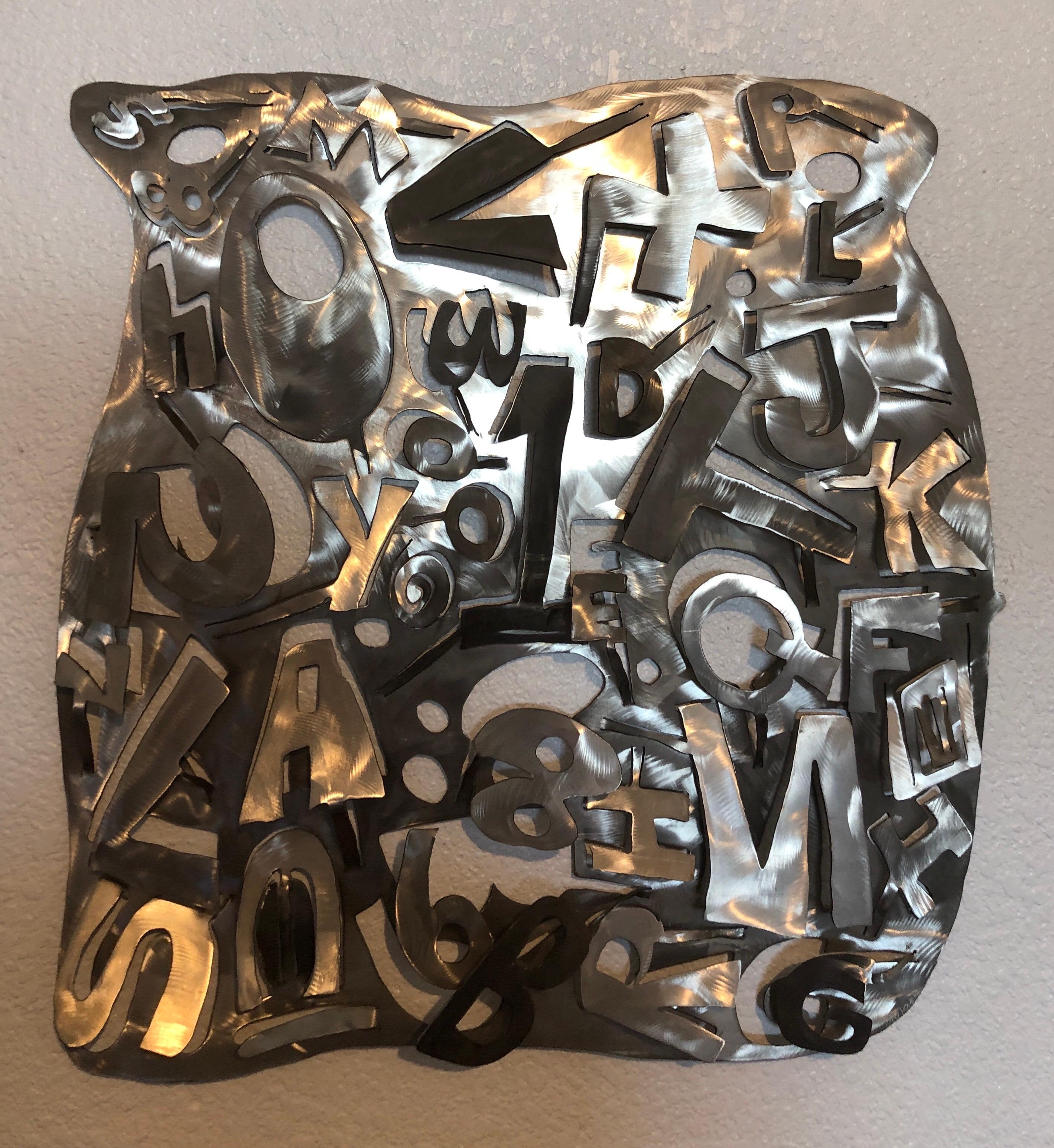 Abstract 3D Wall Hanging Sculpture Brad Howe LA Artist Laser Cut Steel Pop Art